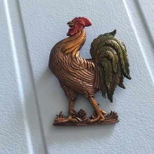 Rooster brooch